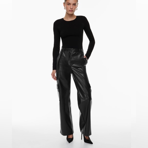Aritzia Pants & Jumpsuits Aritzia Babaton Access Black Leather